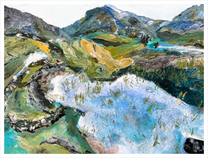 Buffalo Spirit - Dingle Peninsula lake painting - Ireland painting by Dawn Richerson 18x24