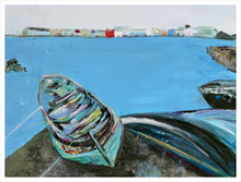 Load image into Gallery viewer, The Green Boat - Galway Bay Painting - Ireland painting by Dawn Richerson 18x24