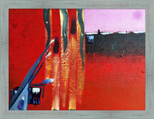 Load image into Gallery viewer, SONG OF HER SINKING ☼ Spirited Life Painting {Art Print} How depression feels painting by Virginia artist Dawn Richerson 16x20 framed
