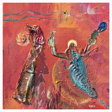 Load image into Gallery viewer, BORN OF FIRE ☼ Heart of America Spirit of the Southwest Painting {Art Print} by Virginia artist Dawn Richerson 20x20