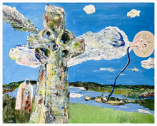 Load image into Gallery viewer, THAT YOU MIGHT HAVE LIFE ☼ Soul of Ireland Painting 24x30 Clonmacnoise painting County Offaly art Dawn Richerson