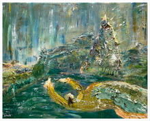 Load image into Gallery viewer, THIS MEMORY ALIVE IN ME ☼ Soul of Ireland Painting Glenade Lake mythical Ireland painting Dawn Richerson 24x30