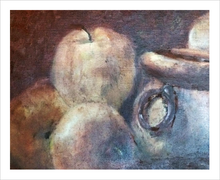 Load image into Gallery viewer, THREE APPLES STILL LIFE ☼ Spirited Life Painting {Art Print} by Virginia artist Dawn Richerson 8x10
