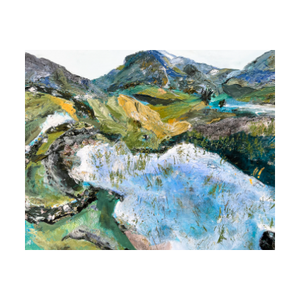 Buffalo Spirit - Dingle Peninsula lake painting - Ireland painting by Dawn Richerson 4x5