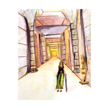 Load image into Gallery viewer, HOLLOWED IN THE HALLOWED HALLS ☼ Magdalen Watercolor {Art Print}