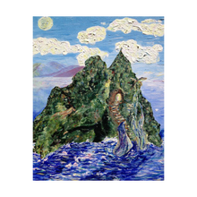 Load image into Gallery viewer, Holy Mountain Skellig Michael painting - Soul of Ireland Collection - Dawn Richerson - mystical Ireland 4x5