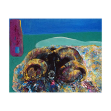 Load image into Gallery viewer, SILENCE IS GOLDEN (Sheepish) ☼ Soul of Ireland Sheep Painting {Art Print} 8x10 Ireland painting by Virginia artist Dawn Richerson 4x5 Clonmacnoise tower painitng and Irish sheep painting by Dawn Richerson