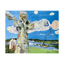 Load image into Gallery viewer, THAT YOU MIGHT HAVE LIFE ☼ Soul of Ireland Painting 4x5 Clonmacnoise painting County Offaly art Dawn Richerson