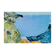 Load image into Gallery viewer, The Dragon's Tale Antrim Coast Painting - Ireland Painting of a dragon - Dawn Richerson 4x5
