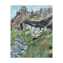 Load image into Gallery viewer, Watchers of the Holy Isle Skellig Michael Pastel Painting Soul of Ireland painting mythical Ireland 4x5