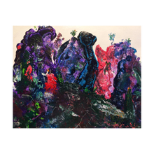 Load image into Gallery viewer, WITH THE MOTHERS ☼ Magdalen Painting {Art Print} Faith painting sacred feminine mountains South of France Provence painting by Virginia artist Dawn Richerson 4x5