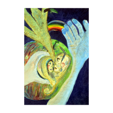 Load image into Gallery viewer, Apple of My Eye - Dreams for a New World - New Earth painting - masculine - feminine - 4x6