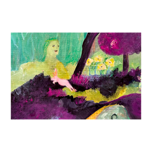 Load image into Gallery viewer, LEAP TO LIBERTY: Born Free, Meant to Live Free - nature painting - freedom painting - rabbit painting - Dawn Richerson I 4x6