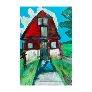 Mother of Liberty painting - Falling Creek Park barn - Bedford Virginia barn - Dawn Richerson - 4x6 Bedford architecture famous barn