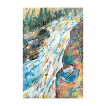Load image into Gallery viewer, Rainbow Waterfall Watercolor painting nature 4x6