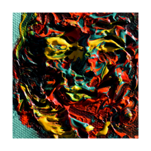 Load image into Gallery viewer, All I Can Remember face painting All She Could Not Say series think acrylic painting hollow eyes 5x5