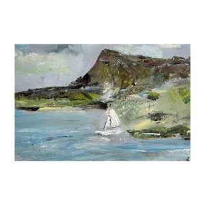SLIGO BAY: BOAT & BEN BULBEN ☼ Soul of Ireland Painting {Art Print}