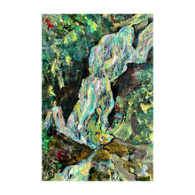 Load image into Gallery viewer, The Fall That Spring - Blue Ride Parkway waterfall painting by Virginia artist Dawn Richerson  4x6