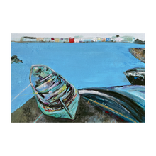 Load image into Gallery viewer, The Green Boat - Galway Bay Painting - Ireland painting by Dawn Richerson 4x6