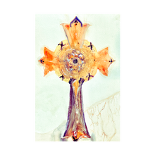 Load image into Gallery viewer, The Resurrection and the Life Cross painting Dawn Richerson Christian faith painting 4x6