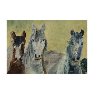 Three Amigos Soul of Ireland horses painting 4x6
