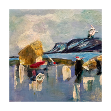 Load image into Gallery viewer, Silver Serene Sligo Bay Painting - Dawn Richerson Soul of Ireland painting Wild Atlantic Way 5x5