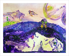 Load image into Gallery viewer, ALIVE INSIDE THIS MOUNTAIN ☼ Soul of Ireland Painting {Art Print} Knocknarae painting Queen Maeve Irish myth by Virginia artist Dawn Richerson 8x10