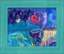 Load image into Gallery viewer, ALL WHO GATHER ☼ Soul of England Painting {Art Print} Stonehenge painting by Virginia artist Dawn Richerson 8x10 framed