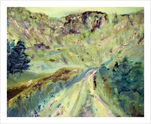 Load image into Gallery viewer, BOWL OF BECOMING ☼ Soul of Ireland Painting {Art Print} Gleniff Horseshoe County Sligo County Leitrim painting by Virginia artist Dawn Richerson 8x10