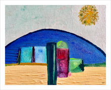 Load image into Gallery viewer, Emergence Dreams for a New World acrylic painting abstract leaning faith painting - the sacred feminine emerges - 8x10
