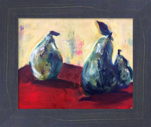 Load image into Gallery viewer, FORESHADOWING {3 Pears & the Truth} ☼ It's Still Life! Painting {Art Print} 8x10 framed