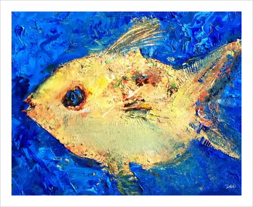 GROOVY FISH ☼ Spirited Life Painting Animal Kingdom {Art Print} 8x10 fish painting by Virginia artist Dawn Richerson 8x10