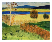 Load image into Gallery viewer, Lough Gara Fields of Gold County Sligo painting Soul of Ireland collection Dawn Richerson 8x10