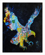 Load image into Gallery viewer, THE MESSENGER ☼ Spirited Life American Eagle Painting {Art Print} 8x19 bird of prey abstract acrylic painting by Virginia artist Dawn Richerson 8x10