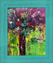 Load image into Gallery viewer, PURPLE VASE WITH FLOWERS ☼ Spirited Life Still Life Painting {Art Print} by Virginia artist Dawn Richerson 8x10 framed