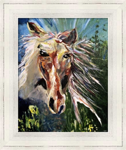 Load image into Gallery viewer, SPIRITED ☼ Heart of America Kentucky Horse Painting {Art Print} by Virginia artist Dawn Richerson 8x10 framed