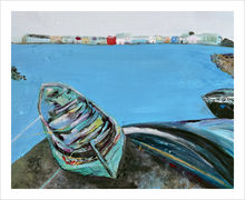 Load image into Gallery viewer, The Green Boat - Galway Bay Painting - Ireland painting by Dawn Richerson 8x10
