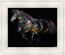 Load image into Gallery viewer, AS WITH A VOICE OF THUNDER ☼ Spirited Life Kentucky Horse Painting {Art Print} by Virginia artist Dawn Richerson 8x10 framed