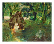 Load image into Gallery viewer, WHERE FAIRIES GATHER ☼ Soul of Ireland Painting {Art Print} Lough Rynn Castle in County Leitrim, Ireland fairies painting by Virginia artist Dawn Richerson 8x10