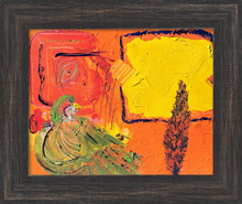 Load image into Gallery viewer, WINDOW TO MY WORLD ☼ Spirited Life Painting {Art Print} Abstract Bird painting by Virginia artist Dawn Richerson 8x10 framed