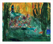 Load image into Gallery viewer, Witness to Her Grief Magdalen painting Sainte Baume Soul of France Dawn Richerson faithscapes painting art print 8x10
