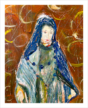 Load image into Gallery viewer, ALL SHE CARRIED IN HER HEART ☼ Magdalen Painting {Art Print} Faithscapes painting young Mary Magdalen by Virginia artist Dawn Richerson 8x10