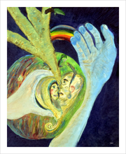 Load image into Gallery viewer, Apple of My Eye - Dreams for a New World - New Earth painting - masculine - feminine - 8x10