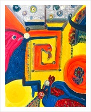 Load image into Gallery viewer, Serpent King painting symbolic Spirited Life animal painting transformation 8x10