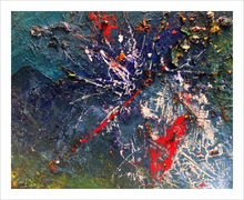 Load image into Gallery viewer, DESCENT {On Having Lost Her Footing at Journey's End} ☼ Spirited Life Painting {Art Print} faith painting South of France mountains Virginia artist Dawn Richerson 8x10