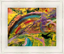 Load image into Gallery viewer, FINDING OUR WINGS ☼ Spirited Life Bird Painting {Art Print} Dreams for a New World painting from Virginia artist Dawn Richerson 8x10 framed