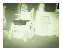 Load image into Gallery viewer, His Chair - Dimensions of Reality photos - The Otherworld - wheelchair ghostly photo - disability - Dawn Richerson 8x10