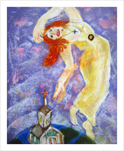 Load image into Gallery viewer, SHE FLOATS FREE ☼ Magdalen Painting {Art Print} Love for the Church Faithscapes Painting Dawn Richerson 8x10