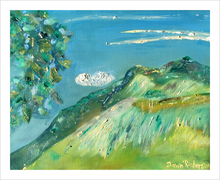 Load image into Gallery viewer, SKYDANCE ☼ Soul of Ireland Painting {Art Print} Mystical Irish Spring painting Dartry Mountains County Sligo by Virginia artist Dawn Richerson 8x10