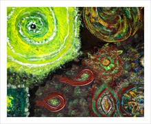 Load image into Gallery viewer, Spirals in the Sky abstract nature painting Dawn Richerson Spirited Life sky painting 8x10